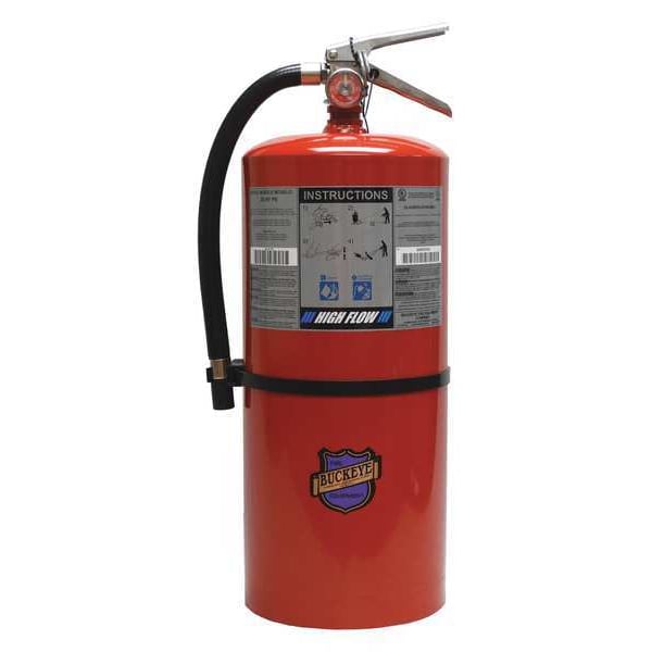 Buckeye Fire Equipment Fire Extinguisher, 20 lb Capacity, Class BC , UL Rating60B:C , Potassium Bicarbonate - 12650