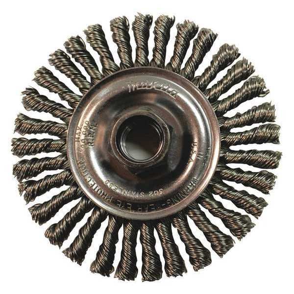 Makita 4" Stringer Bead Twist Wire Wheel, Stainless, 5/8"-11 - A-98491