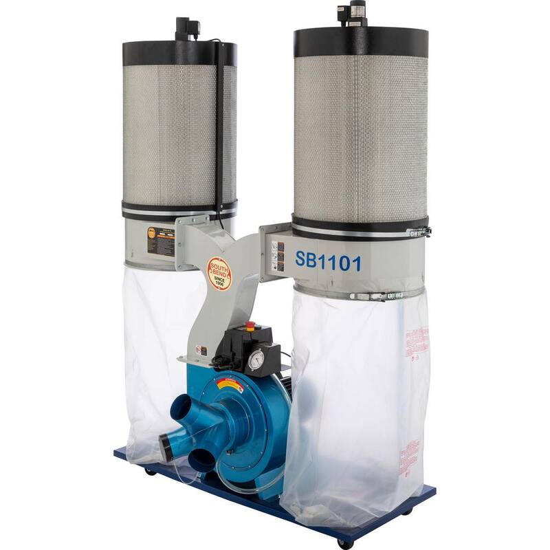 Aspiradora de polvo de doble contenedor de 3 HP South Bend - SB1101