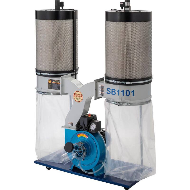 Aspiradora de polvo de doble contenedor de 3 HP South Bend - SB1101