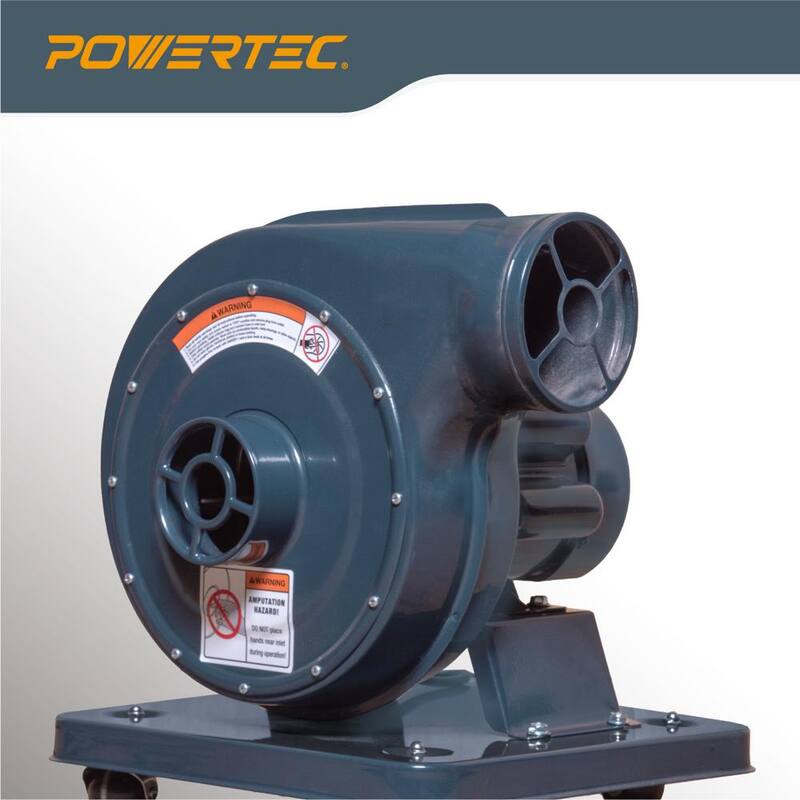 Coleccionista de polvo portátil POWERTEC de 12 amperios y 1 HP, 560 CFM, 1 micrón, 120 voltios/240 voltios - DC5372