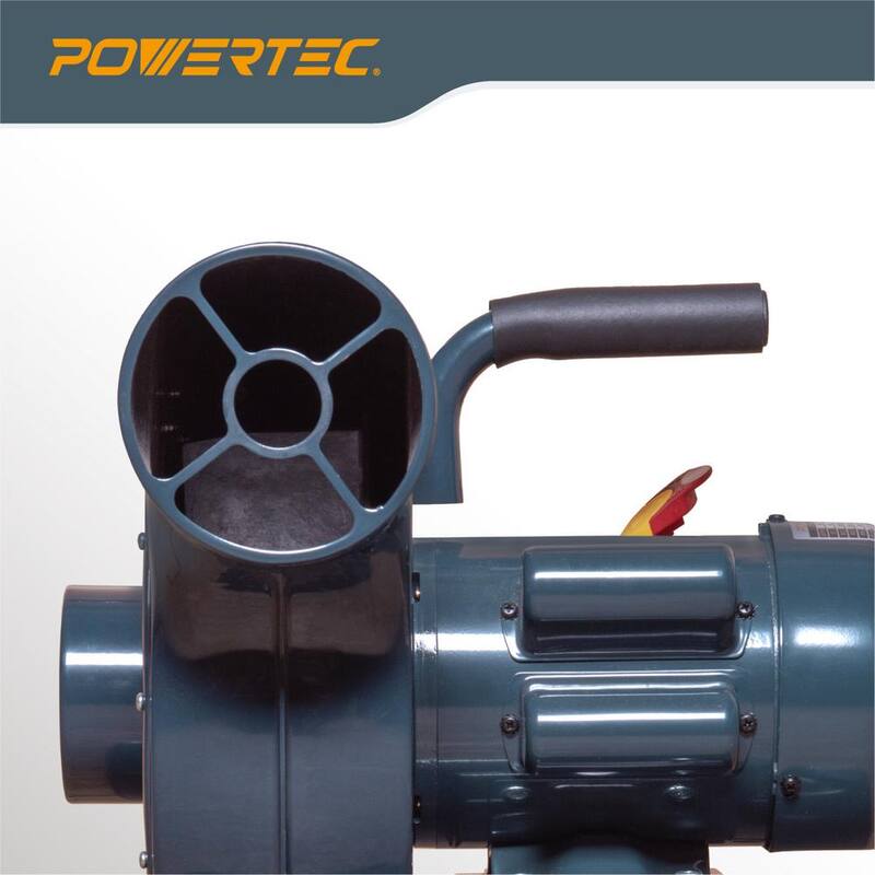 Coleccionista de polvo portátil POWERTEC de 12 amperios y 1 HP, 560 CFM, 1 micrón, 120 voltios/240 voltios - DC5372