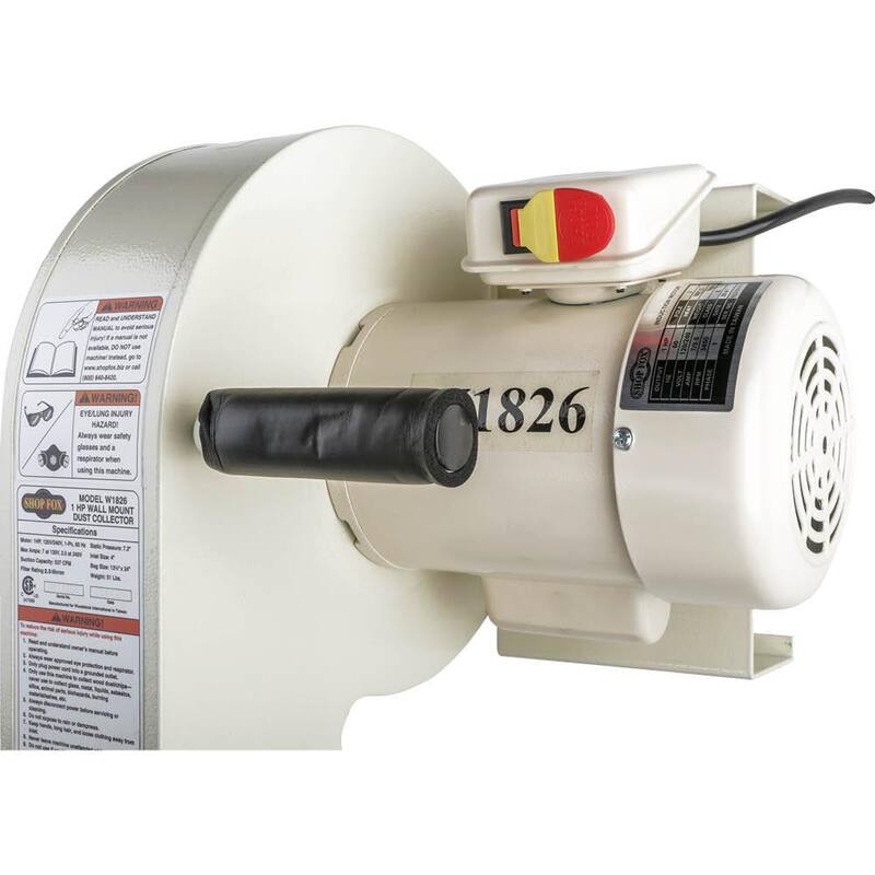 Colector de polvo de pared de 1 HP de Shop Fox - W1826