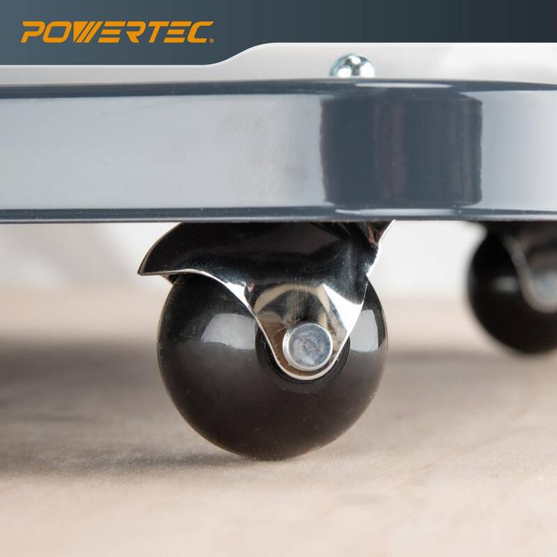 Recolector de polvo POWERTEC de 1 HP y 800 CFM con bolsas recolectoras de polvo de 1 micrón y base móvil para sistema de recolección de polvo - DC1081N