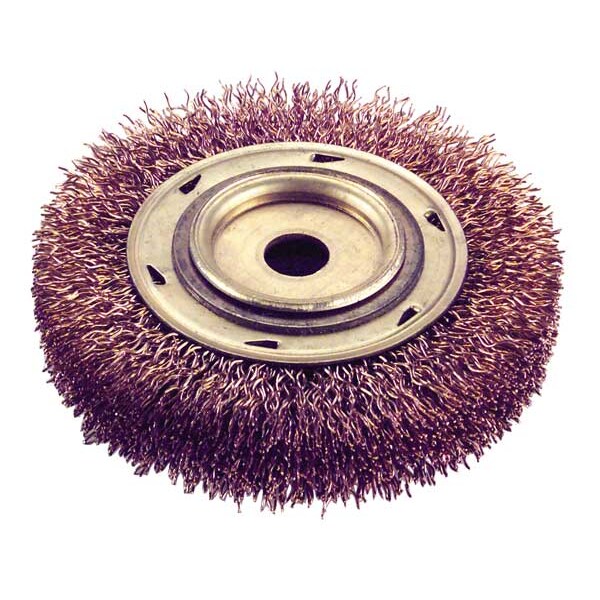 Ampco Safety Tools Crimped Wire Wheel Wire Brush, 6", 1" W - WB-44A