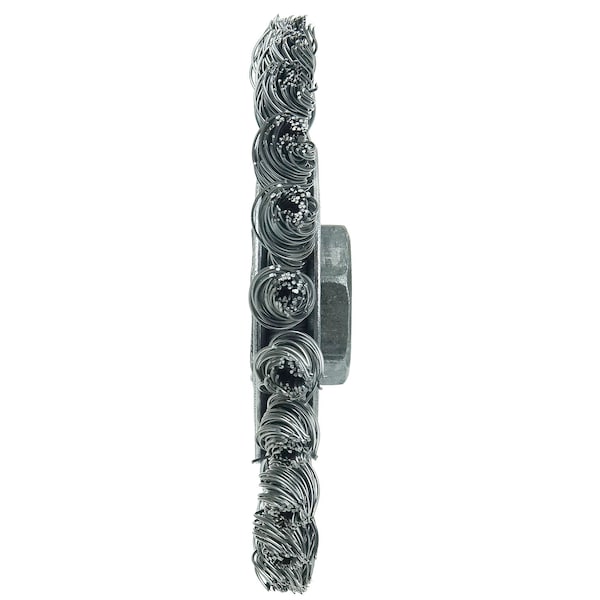 Weiler Cable Twist Knot Wire Wheel 4" .020" Steel Fill 5/8"-11 UNC Nut - 13266