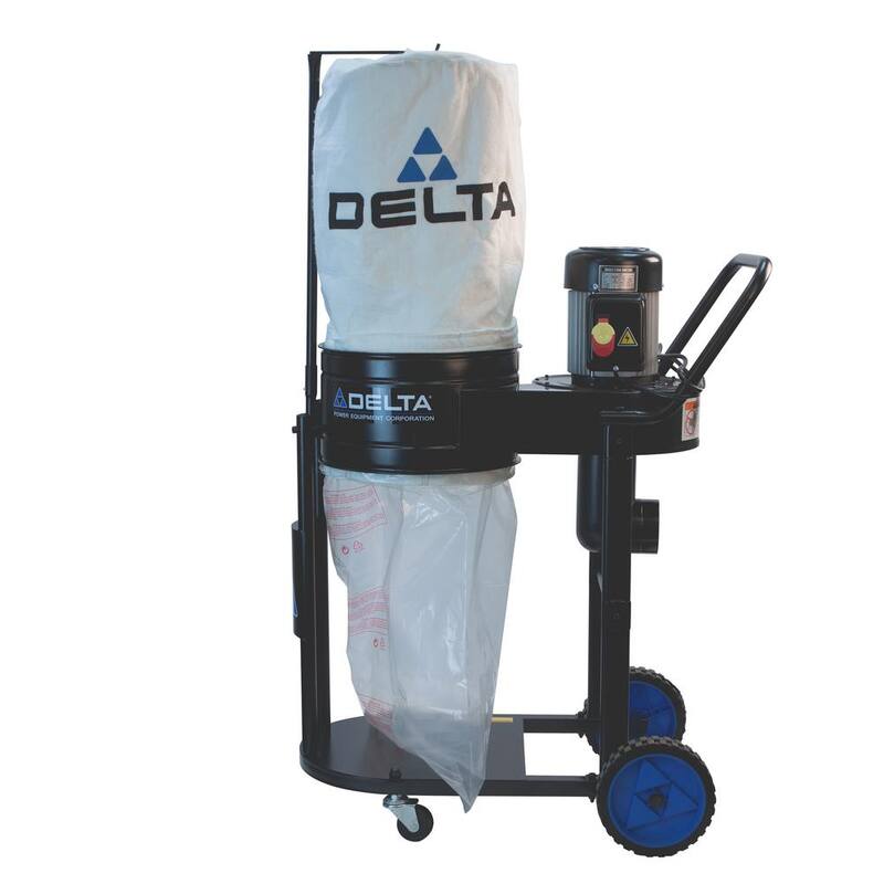 Motor de inducción de 1 HP Delta Sistema de colección de polvo de 750 CFM - 50-723 T2