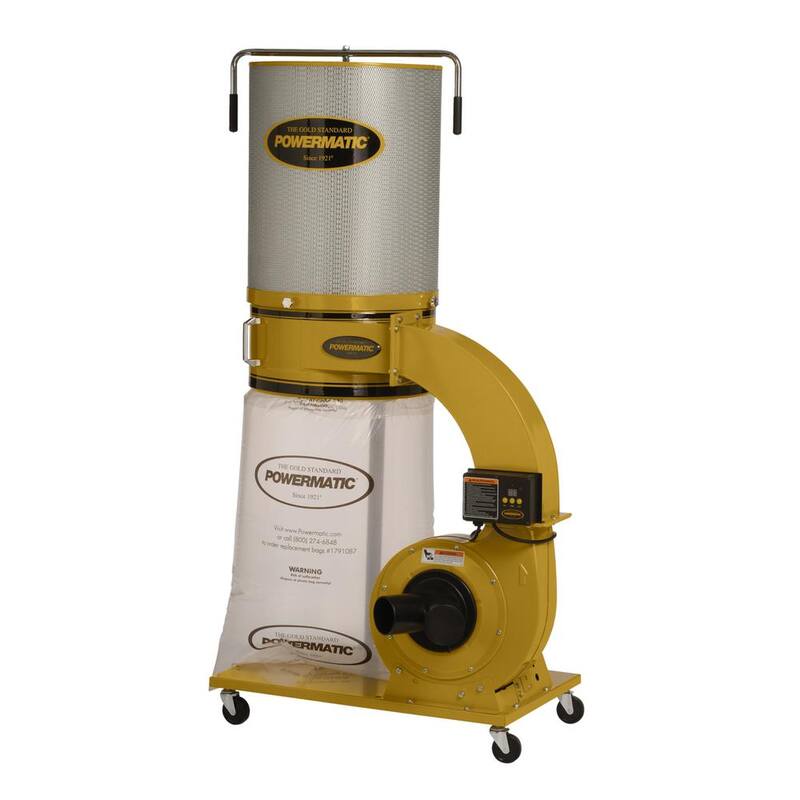 Colector de polvo Powermatic PM1300TX-CK 1.75HP 1PH con kit de recipiente 2M - 1791079K
