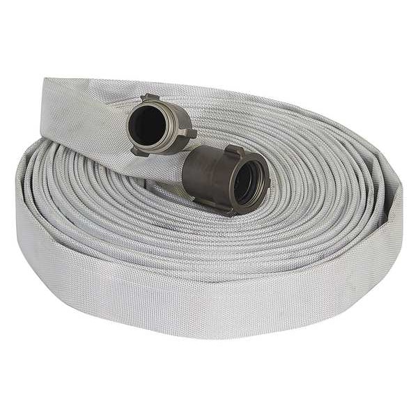 Forest-Lite Wildland Fire Hose, Dia. 1 In, 50 ft, White - G55H1F50N
