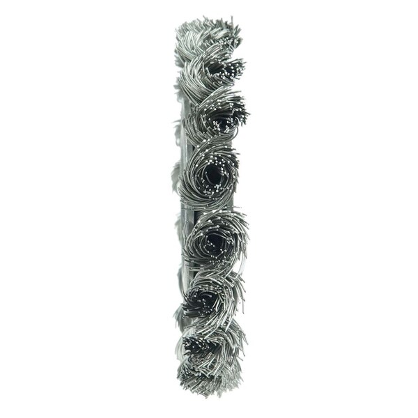 Weiler 3" Standard Twist Knot Wire Wheel, .014" Fill, 1/2"-3/8" Arbor Hole - 8264