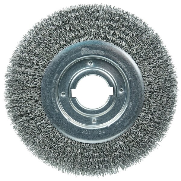 Weiler 10" Medium Face Crimped Wire Wheel .020" Steel Fill 2" Arbor Hole - 6170