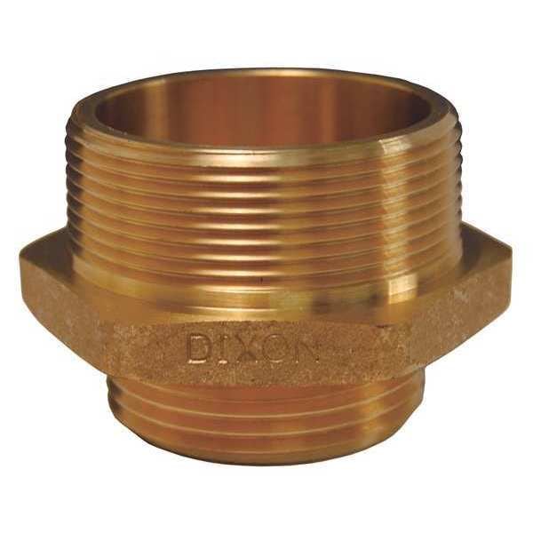 Dixon Domestic Hex Nipple BR, 3", NPTx2.5", NST - DMH3025F-D