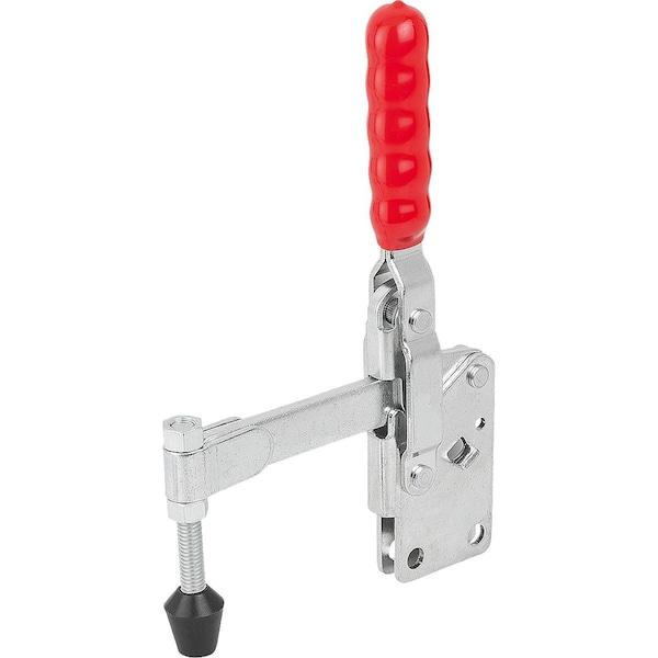 Kipp Toggle Clamp Vertical , Vertical Foot F2=4000, Full Holding Arm M10X85, Steel Zinc Plated,  - K1251.04000