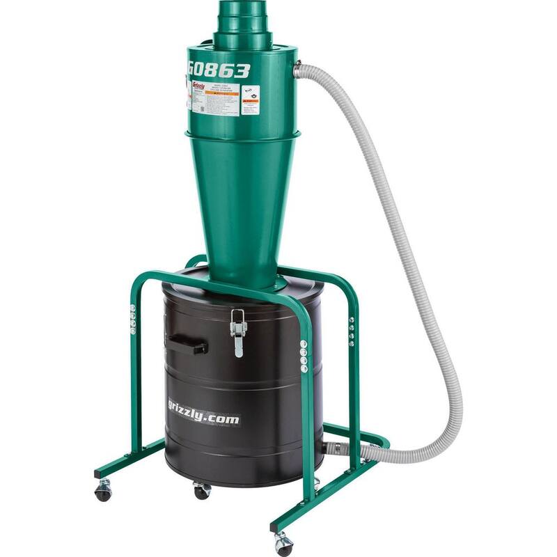 Separador de ciclón Grizzly Growler para colector de polvo - G0863 de Grizzly Industrial