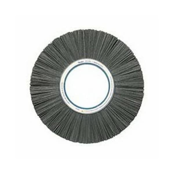 Nylox Wheel Brush, Composite, 14 in Brush Dia, 1-1/8 in Face W, 5-1/4 in Arbor Hole, Rectangular Filament/ - 84640
