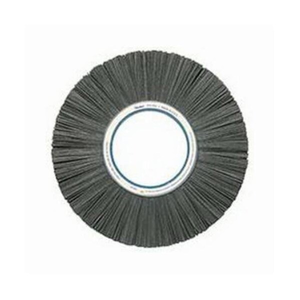 Nylox Wheel Brush, Composite, 14 in Brush Dia, 1-1/8 in Face W, 5-1/4 in Arbor Hole, Rectangular Filament/ - 84640