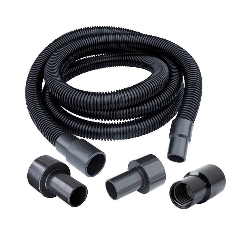 Kit de manguera de colección de polvo de 10 pies con 5 accesorios para herramientas eléctricas de carpintería y aspiradoras de taller húmedas/secas - 70347NR