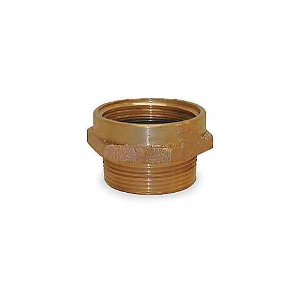 Moon American Fire Hose Female/Male Hose Nipple - 1-1/2 In. NPT Female X 1-1/2 In. NH Male - Brass - 357-1561521