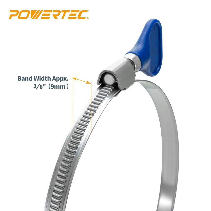 Manguera de recolección de polvo de PVC flexible de 6 pulgadas x 10 pies con 5 abrazaderas para manguera clave para trabajos de carpintería y aspiradora de taller, color transparente - 70371N