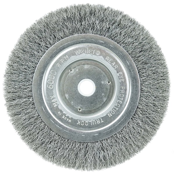 Weiler 6" Narrow Face Wheel, Short Trim, .006" Steel Fill, 5/8"-1/2" - 1085