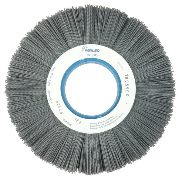 Weiler 10" Crimped Filament Nylox Wheel, .040/80SC Fill, 3-1/4" Arbor Hole - 83450