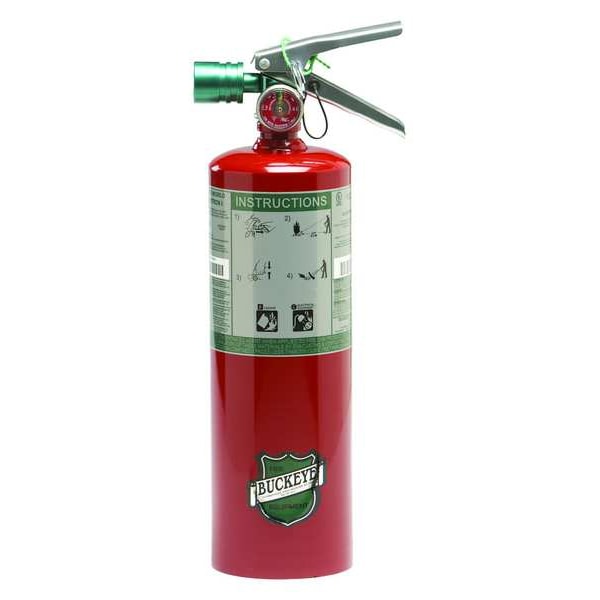 Buckeye Fire Equipment Fire Extinguisher, 5 lb Capacity, Class BC , UL Rating5B:C , HCFC 8 to 10 sec, Discharge Time: - 70510