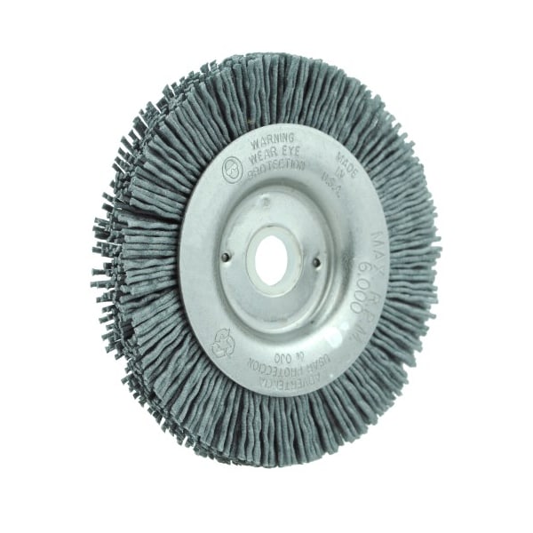 Weiler 3" Narrow Face Nylox Wheel, .040/120SC Crimped Fill, 1/2"-3/8" - 31094