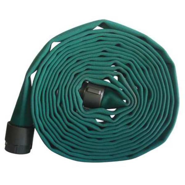 Kuriyama Attack Line Fire Hose, 50 ft. L, Green - G52H15HDG50N
