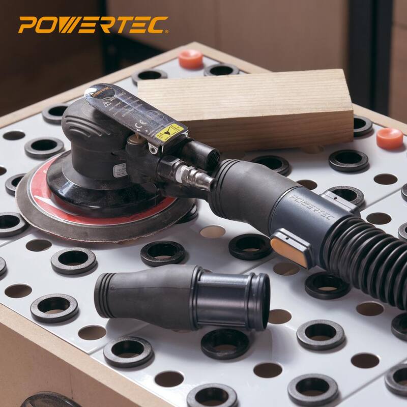 Kit de manguera de recolección de polvo para aspiradora de herramientas eléctricas POWERTEC con manguera de 10 pies, 4 adaptadores para aspiradora de taller y reductor de 2-1/2 a 2-1/4 pulgadas - 70376N