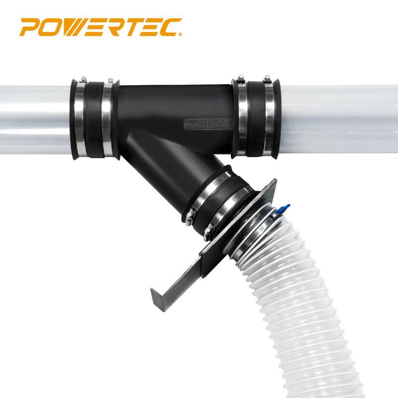 Manguera de colección de polvo de 4 pulgadas x 20 pies con conector en forma de Y para sistemas de colección de polvo - 70389N