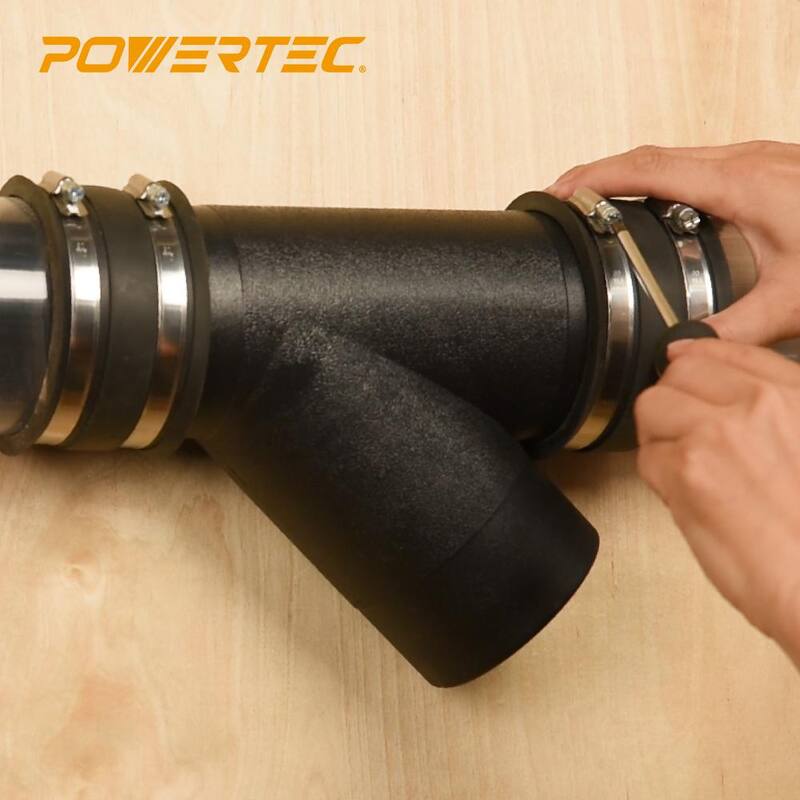 Manguera de colección de polvo de 4 pulgadas x 20 pies con conector en forma de Y para sistemas de colección de polvo - 70389N