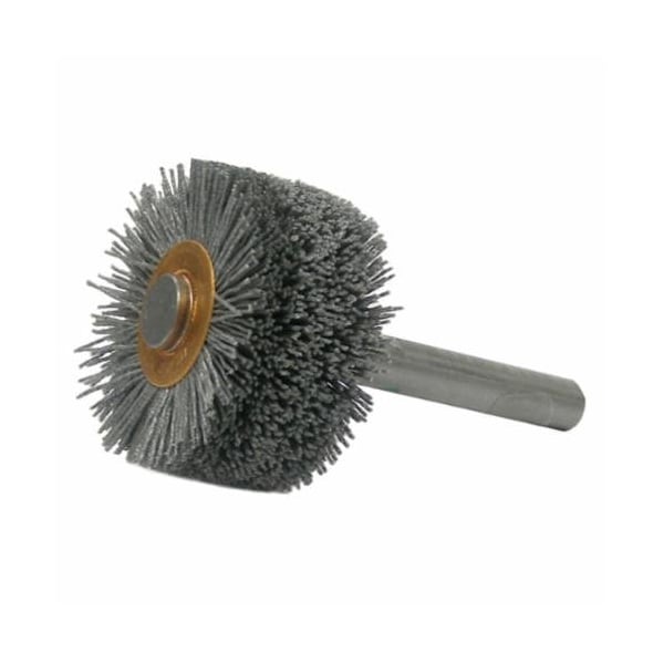 Nylox Bore-Rx Wheel Brush, Crosshole, 2-1/2 in Brush Dia, 1 in Face W, Crimped/Round Filament/Wire Type, 0 - 17217