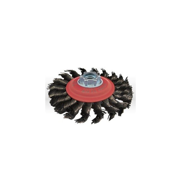 Jaz 7in. Stringer Bead Knot Wire Wheel, 56 Knots, .020in. Steel, 5/8in. -11 A.H. - 44252P