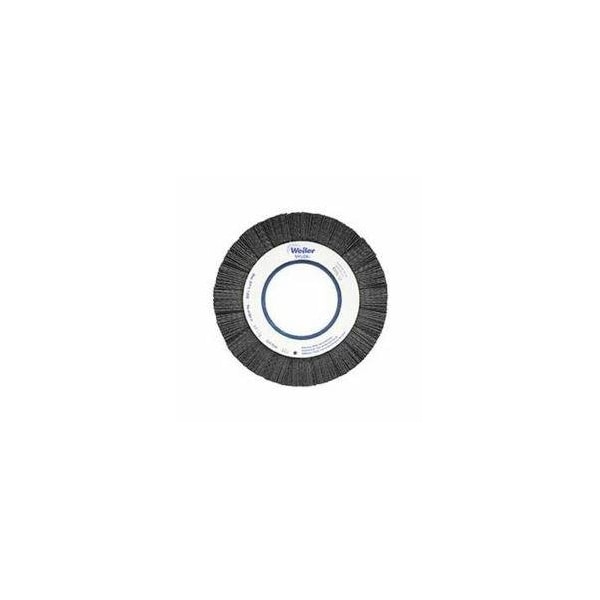 Nylox Burr-Rx Wheel Brush, Composite, 8 in Brush Dia, 1 in Face W, 3-1/4 in Arbor Hole, Crimped/Round Fila - 83394