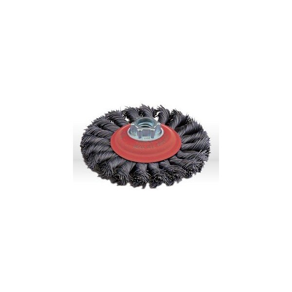 Jaz Twist Knot Wire Wheel, 6", 24 Knots, .020", Steel, 5/8" - 33052