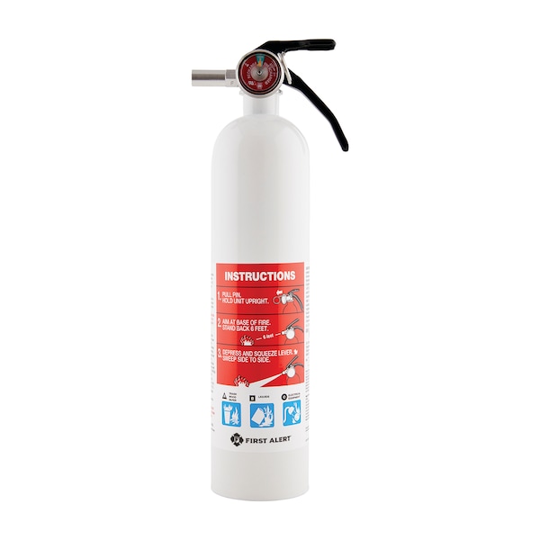 First Alert First Alert FE1A10GOWA General Purpose Fire Extinguisher 1-A:10-B:C - White - FE1A10GOWA