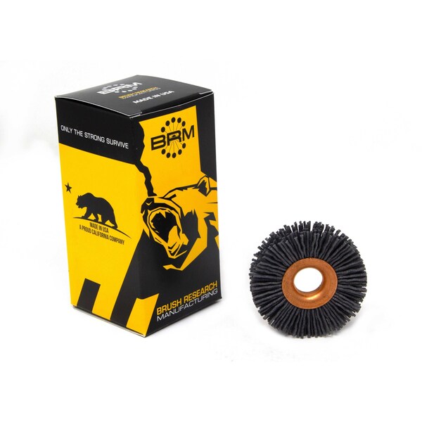 Brush Research Manufacturing CY2120SC Abrasive Nylon Copper Center Wheel, 2" Dia., 120SC, .500" Arbor Hole, .500" Trim - CY2120SC
