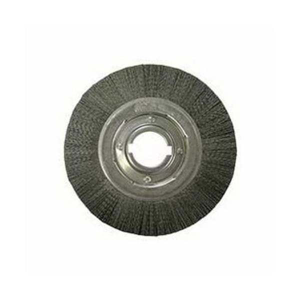 Nylox Burr-Rx Wheel Brush, Composite, 14 in Brush Dia, 1 in Face W, 2 in Arbor Hole, Crimped/Round Filamen - 86135