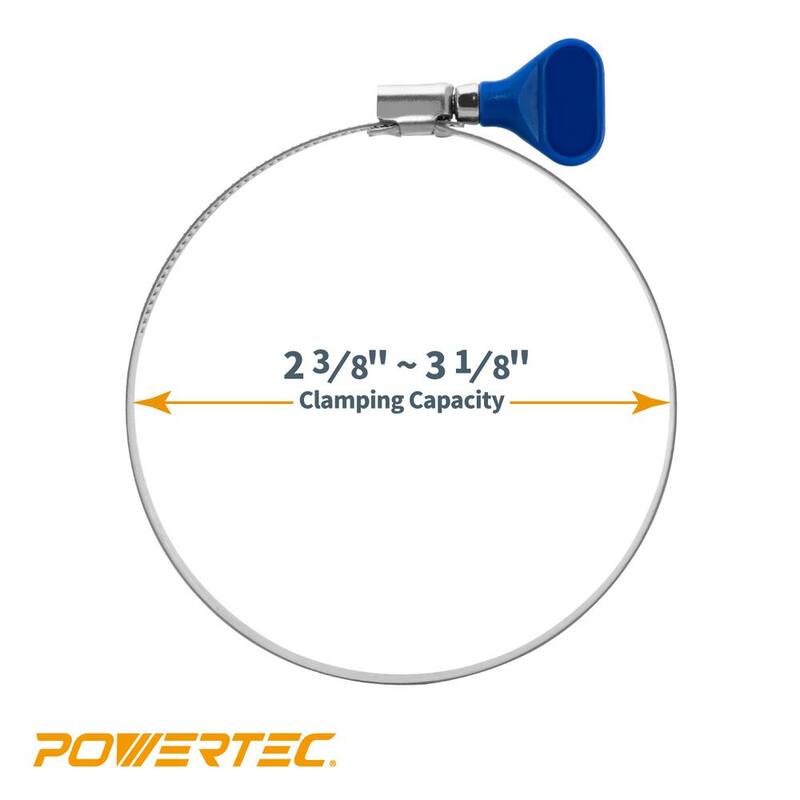 Manguera de colección de polvo de PVC de 3 pulgadas x 10 pies con reductor de 4 pulgadas a 3 pulgadas y abrazadera de manguera de 3 pulgadas x 5 llaves - 70437N