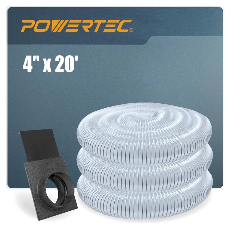 Manguera para recolección de polvo de 4 pulgadas x 20 pies con compuerta de explosión para sistemas de recolección de polvo - 70387N