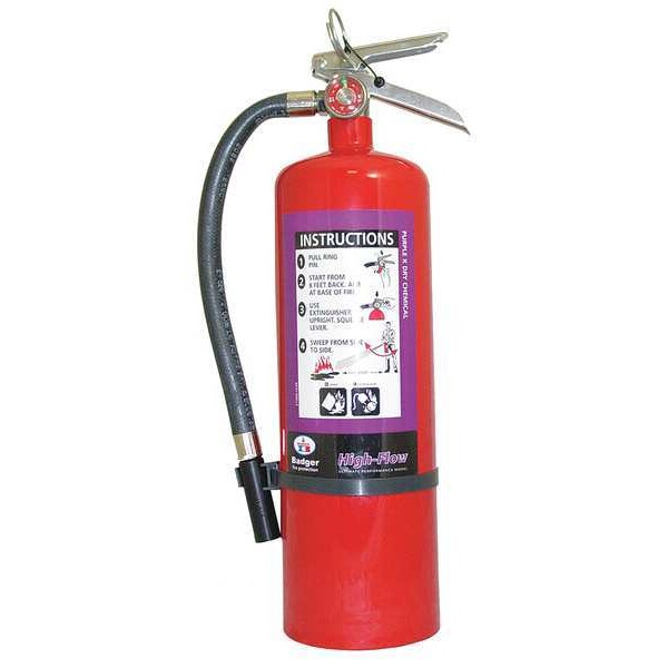 Badger Fire Extinguisher, 10 lb Capacity, Class BC , UL Rating20B:C , Potassium Bicarbonate - B-10-P-HF