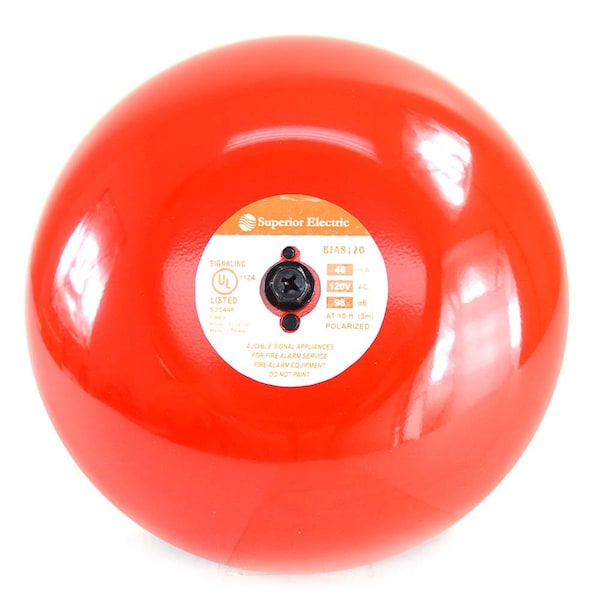 Superior Electric Fire & Security Alarm Bell, 8 Inch, 120 VAC, UL Approved - BFA8120