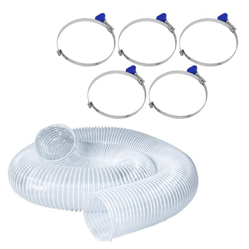 Manguera de colección de polvo de 4 pulgadas por 10 pies  con 5 abrazaderas para sistemas de colección de polvo - 70419N