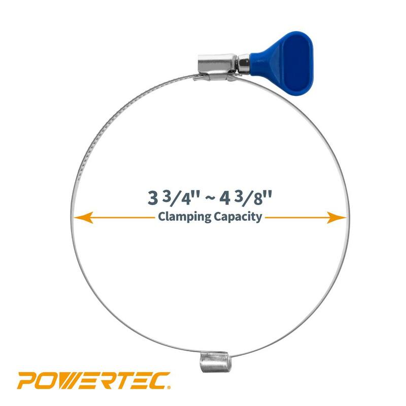 Manguera de colección de polvo de 4 pulgadas por 10 pies  con 5 abrazaderas para sistemas de colección de polvo - 70419N