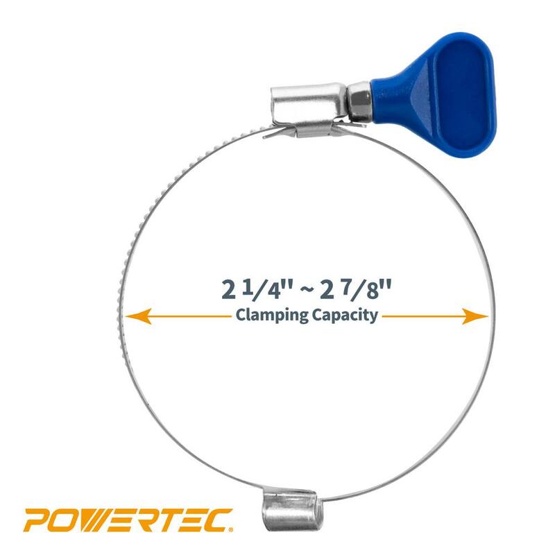Manguera de colección de polvo de 2-1/2 in. x 10 ft. de POWERTEC con 5 abrazaderas para sistemas de colección de polvo - 70418N