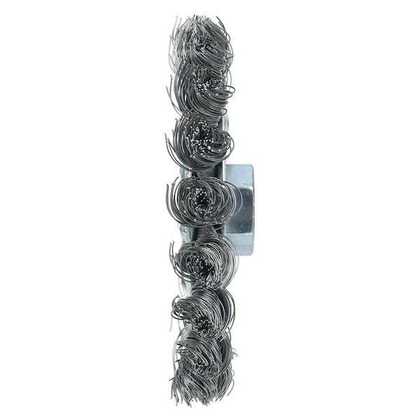 Weiler Wolverine 4" Knot Wire Wheel, .014", 5/8"-11 UNC Nut, Steel Wire - 36212