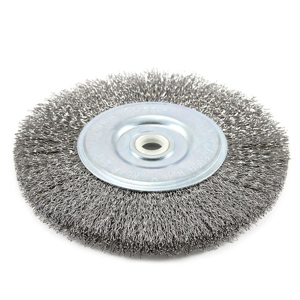 Forney Wire Wheel, Crimped, 6 in x .012 in x 1/2 in - 5/8 in Arbor - 72745