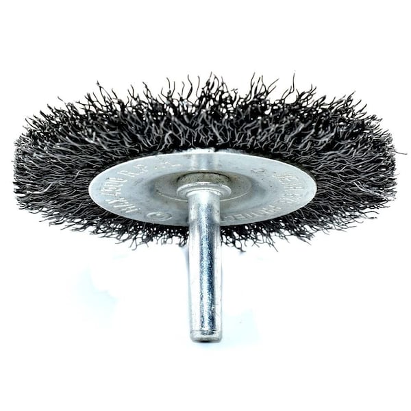 Superior Steel 3" Wire Wheel 1/4" Shank - Coarse Crimped Wire 4500 RPM - S1862