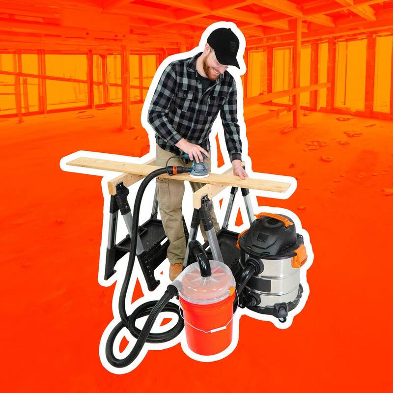 Separador de polvo ciclónico de alta eficiencia Dustopper PRO, 12 pulgadas de diámetro con manguera de 2.5 pulgadas, 36 pulgadas de largo con 2 codos de barrido de alto flujo - HD12B