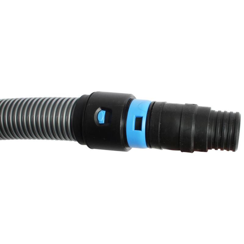 Separador de polvo Cen-Tec Quick Click ensamblado con contenedor de recolección de 5 galones con cierre y juego de adaptadores para herramientas eléctricas con manguera de 10 pies - 98438
